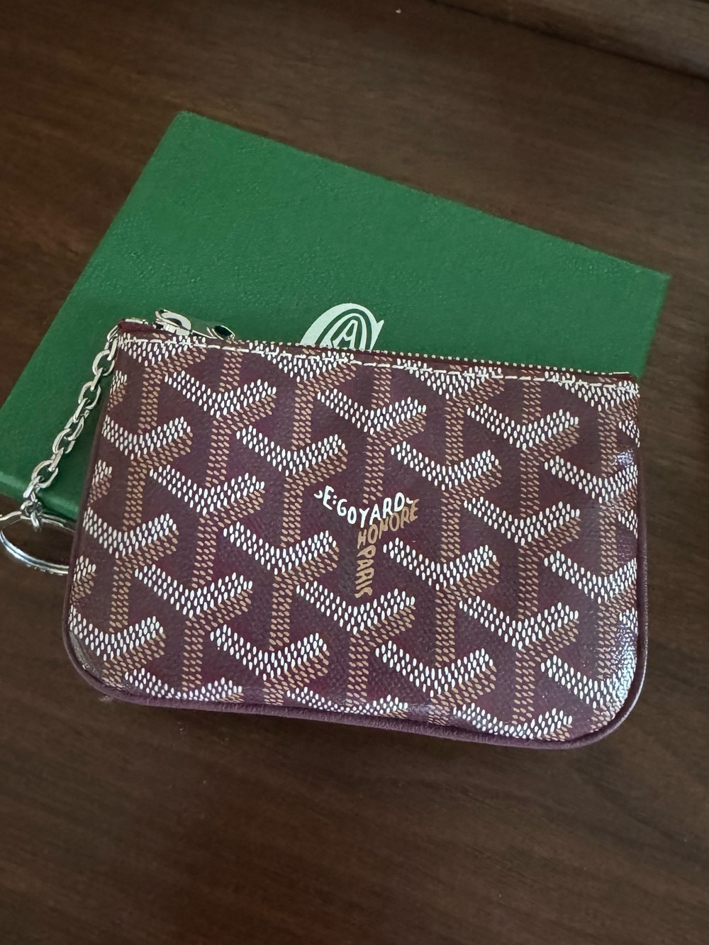 Goyard Senat Nano Zip Key Pouch with Chain